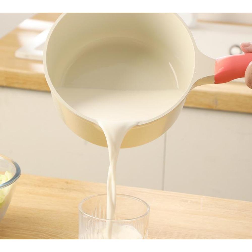 DONNOR Milk Pot Nonstick Induction Pot 2qt  Small Cooking Pot Soup Cooking Pot Non Toxic Sauce Pans for Kitchen PFAS Free