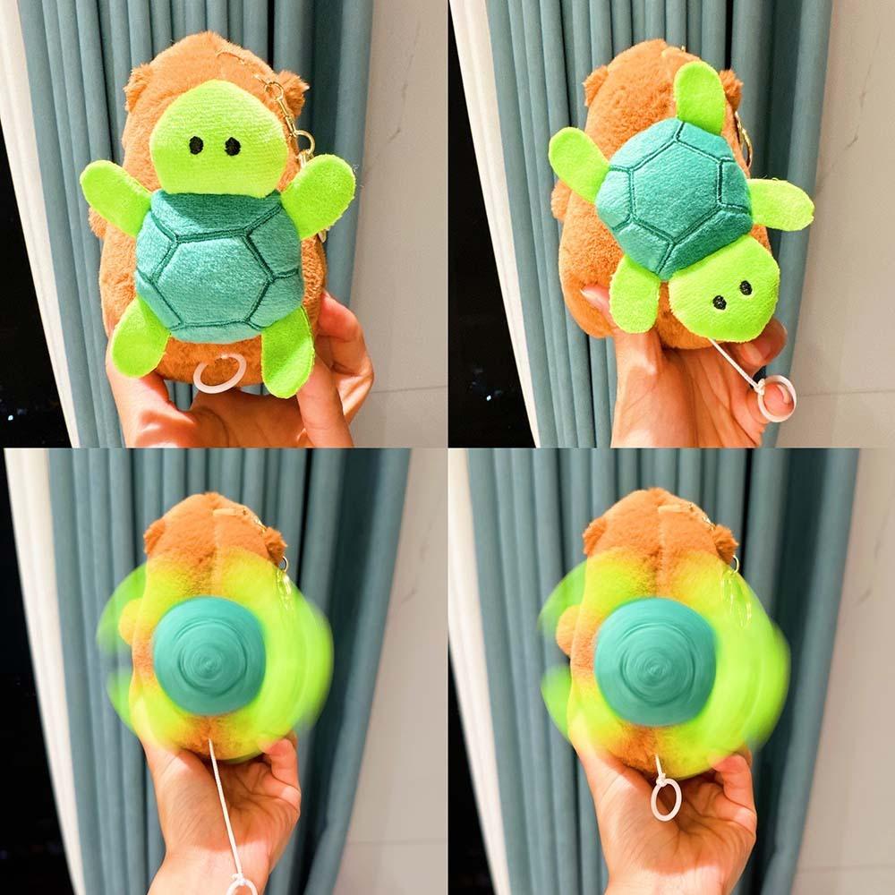 Pulling Rope Doll Capybara Key Ring Cartoon Creative Doll Keychain Plush Animal Pendant  Women