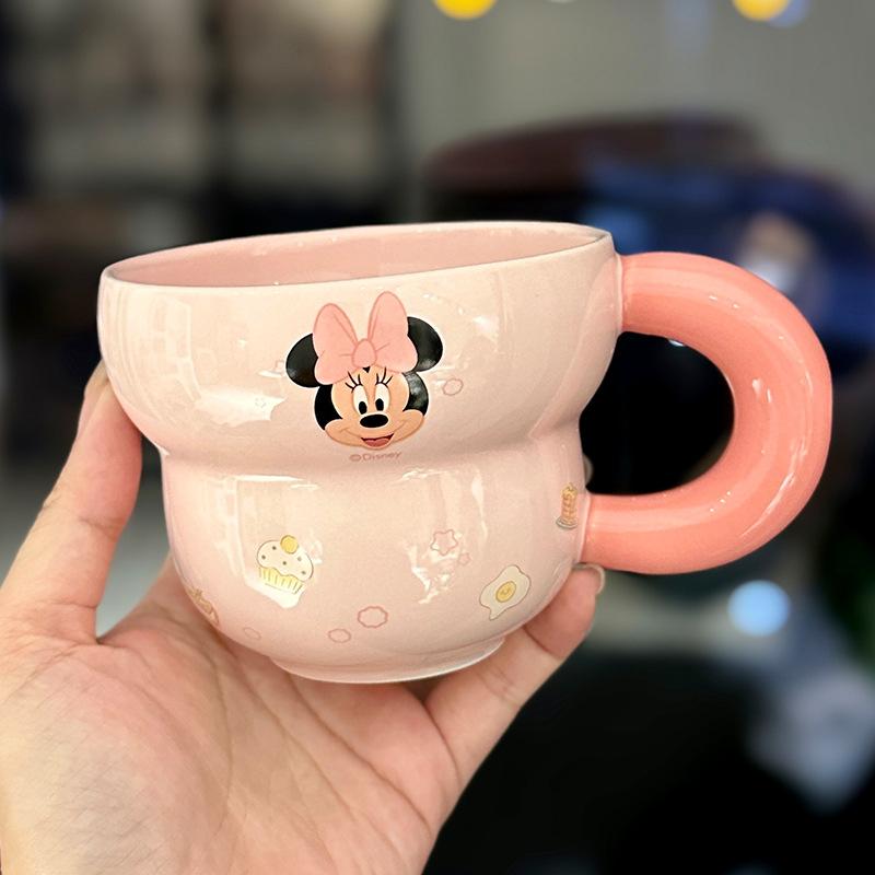 Niedliche Cartoon Mickey Mouse Scarlett Tasse Donald Duck Becher Kreatives Design Keramiktasse Zuhause Milch Haferflocken Tasse