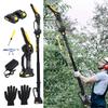 2-in-1 Cordless Pole Saw & Mini Chainsaw, Brushless Electric Chain Saw with 2 x 2.0Ah Battery, 4.9-7.5ft Adjustable Pole Saw for Tree Pruning