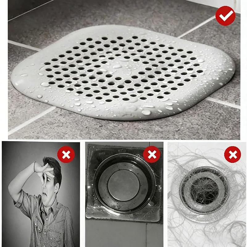 2Pcs Kitchen Sink Drain Protector with Suction Cup Shower Drain Hair Catcher Sink Strainer for Kitchen Bathroom Bathtub Basin