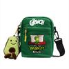 Grinch Christmas Canvas Mini Crossbody Bag With Zipper And Internal Storage For Daily Outings