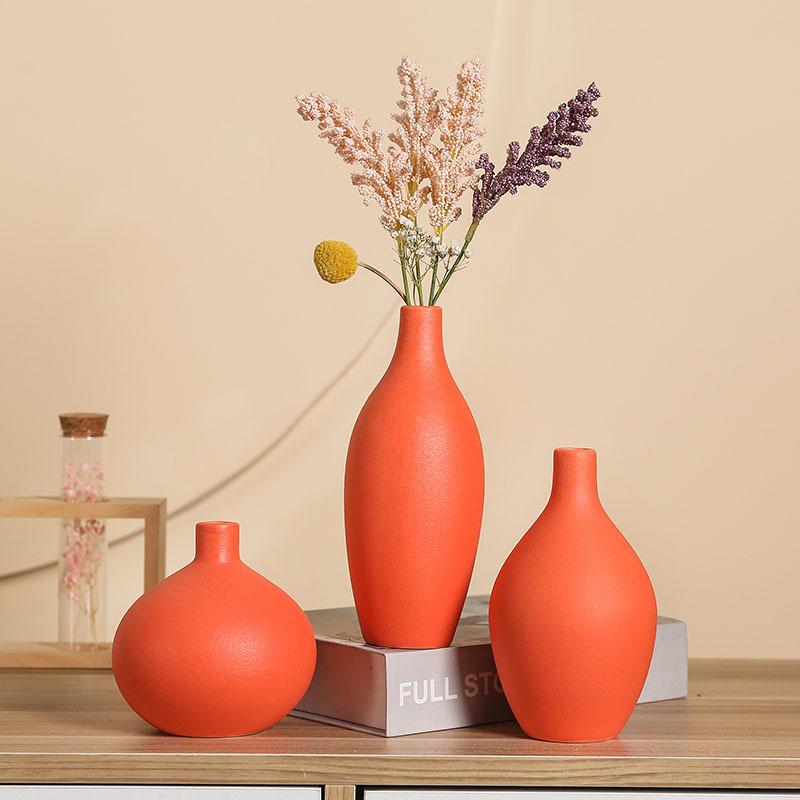Ceramic Vase Morandi Vase Dry Flower Arranger Living Room TV Cabinet Table Decoration Ceramic Soft Decoration Home Acessories