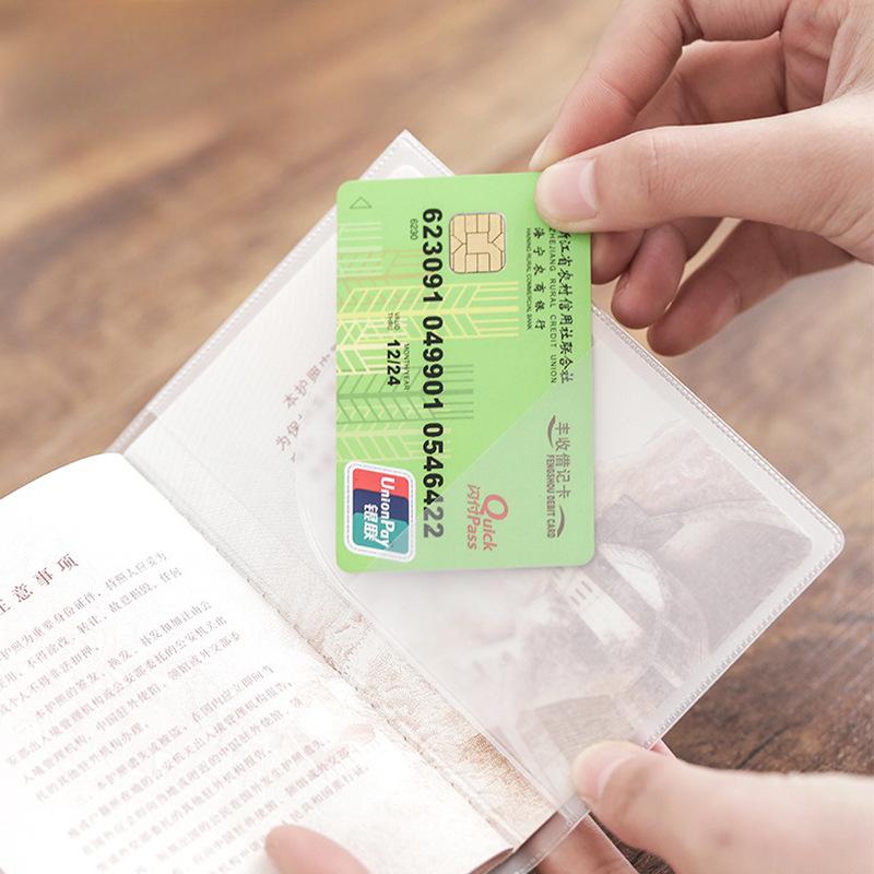 Silicone Transparent Waterproof Dirt ID Card Holders Passport Business Credit Bank Cover