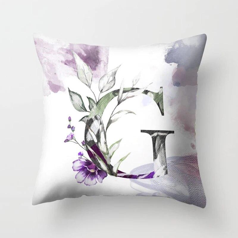 Home Bedroom Sofa Car Decorative Pillowcase Floral Letter  Plant Tree  Cushion Cover