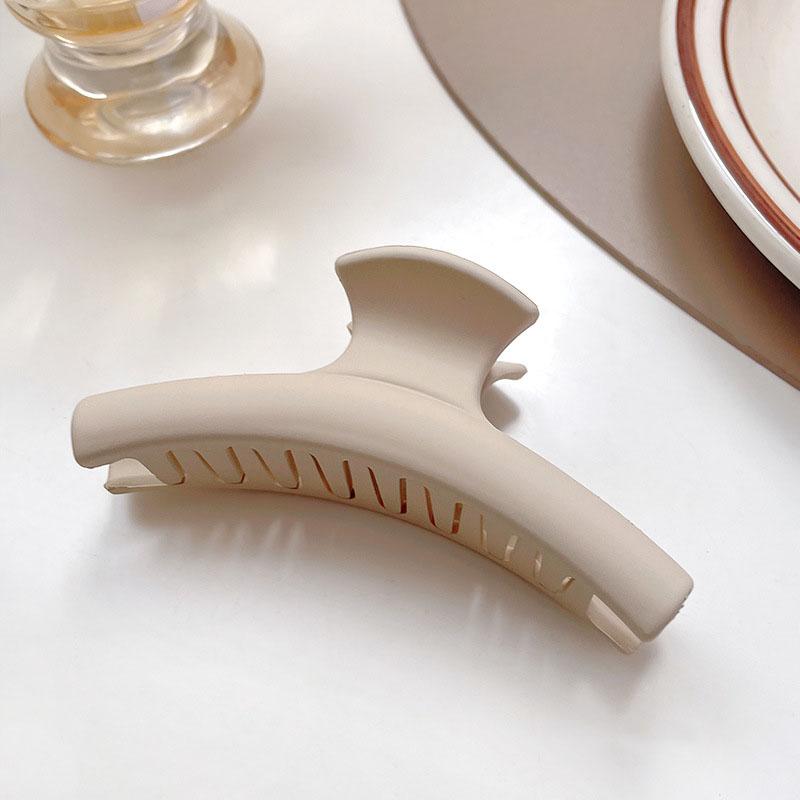 Kvinnlig Elegant Brun Beige Blomma Geometrisk Hårklo Dam Temperament Solid Hårklämma Tandad Hårnål Mode Håraccessoarer