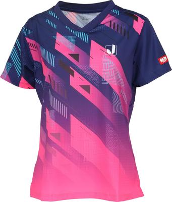 JUIC Table Tennis Game Shirt Galaxy-J J.T.T.A (Japan Table Tennis Association) Approved Women's Navy Pink (NP) XL 5660