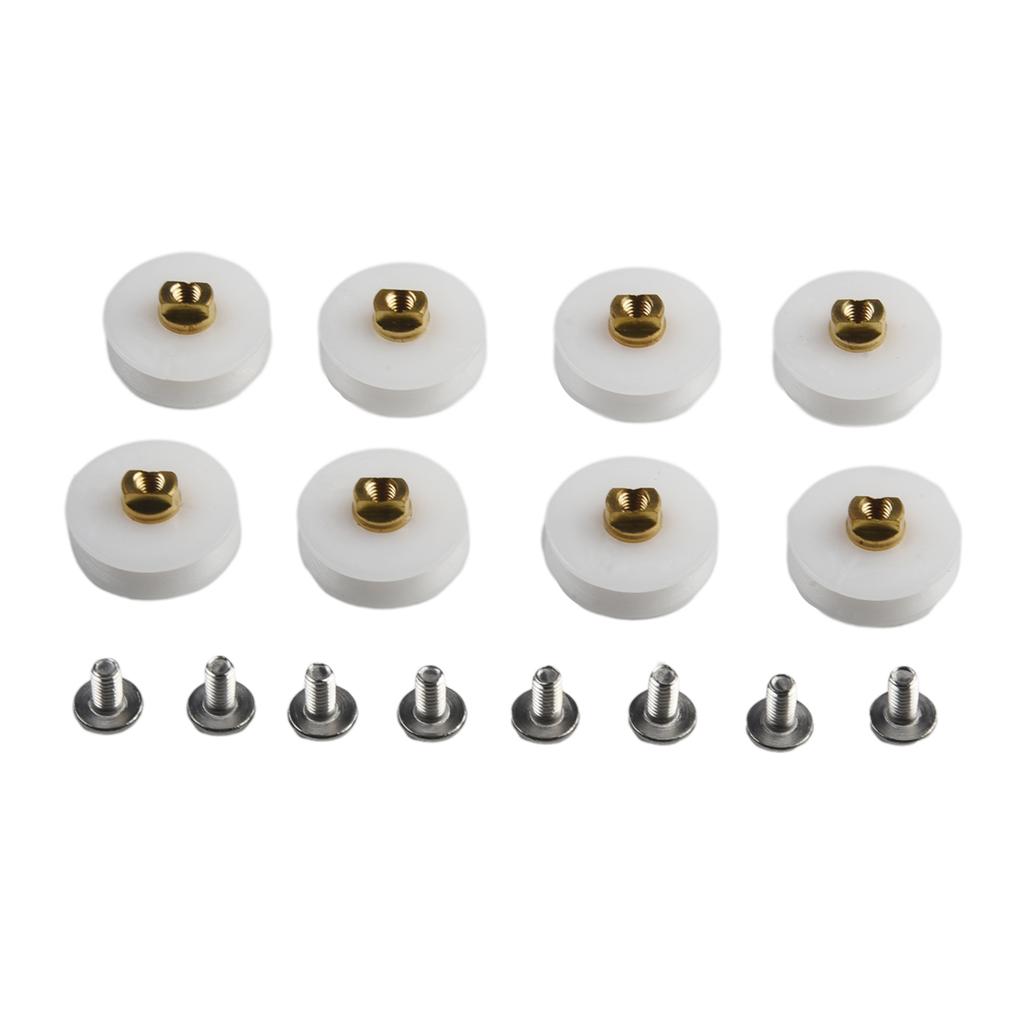 8 Stück Ersatz-Duschkabinenrollen Rillung 22,5 mm Durchmesser für Glasstärke 3 mm 4 mm 5 mm 6 mm Nylon Messing Kugellager-Typ