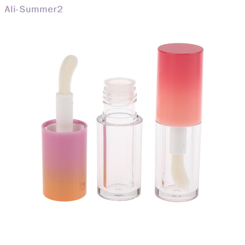 {MX} 4ml Gradient Lip Glaze Bottle With Keychain Empty Refillable Lipstick Gloss Tube Liquid Cosmetic Container Sample Dispenser