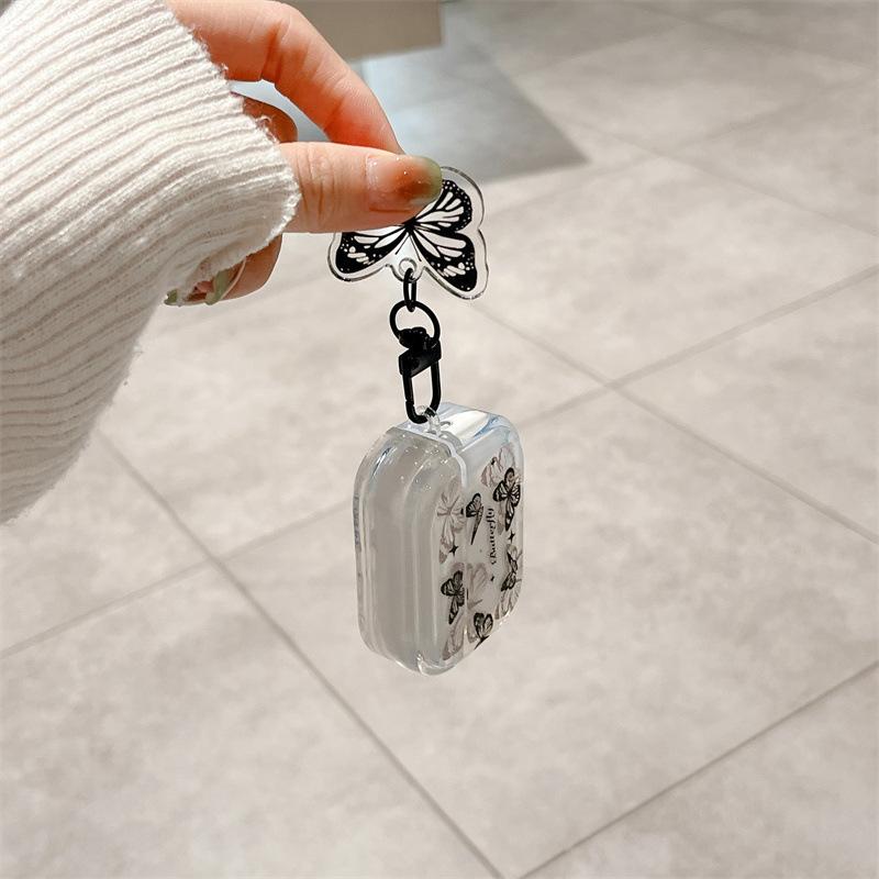 Applicable to Apple wireless bluetooth AirPods 1 /1/1 generation pro1 earphone case niche black butterfly
