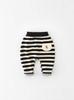 Spring Newborn Cartoon Pants - Unisex Korean Style Striped Casual Wear