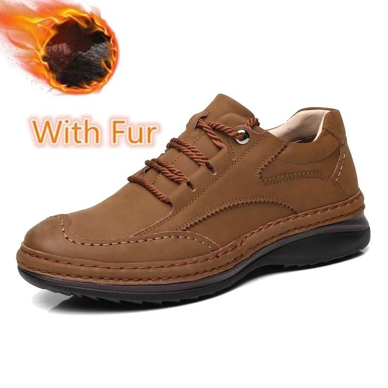 

Новые нескользящие деловые кроссовки, теплые плюшевые меховые мужские зимние ботинки, мужская походная обувь для активного отдыха, универсальные кроссовки для пешего туризма 44