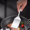 2pcs Stainless Steel Cooking Spatula Set, Baking Pan Scraper, Flat Spatula, Pancake Flipping and Hamburger Spatula, Wok Flat Spatula