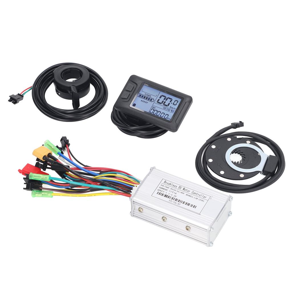 E-Bike Umbausatz 250W 350W 17A Sinuswelle 3 Modi Bürstenloser Motorcontroller Display PAS Daumengas Set