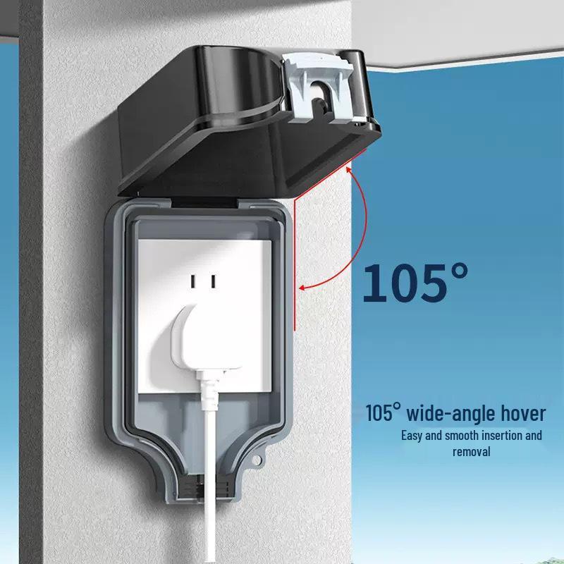 IP66 Wasserdichter Doppel-Steuerschalter mit Spritzwasserschutz-Abdeckung für den Außenbereich, Wandmontage Typ 86 Zwei-fach/Drei-fach.