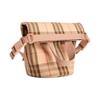 Burberry Check Print Button Pocket Cotton Tote Bag Women Tote Bags Beige 80193105