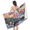 Peacock Beach Towel Wild Animal Bath Towel Sport Travel Camp Spa Gym Yoga Pool Towels Microfiber Shower Quick Dry Swimming Cover