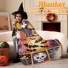 Halloween Print Pumpkin Castle Blanket Flannel Blanket Throw Blanket