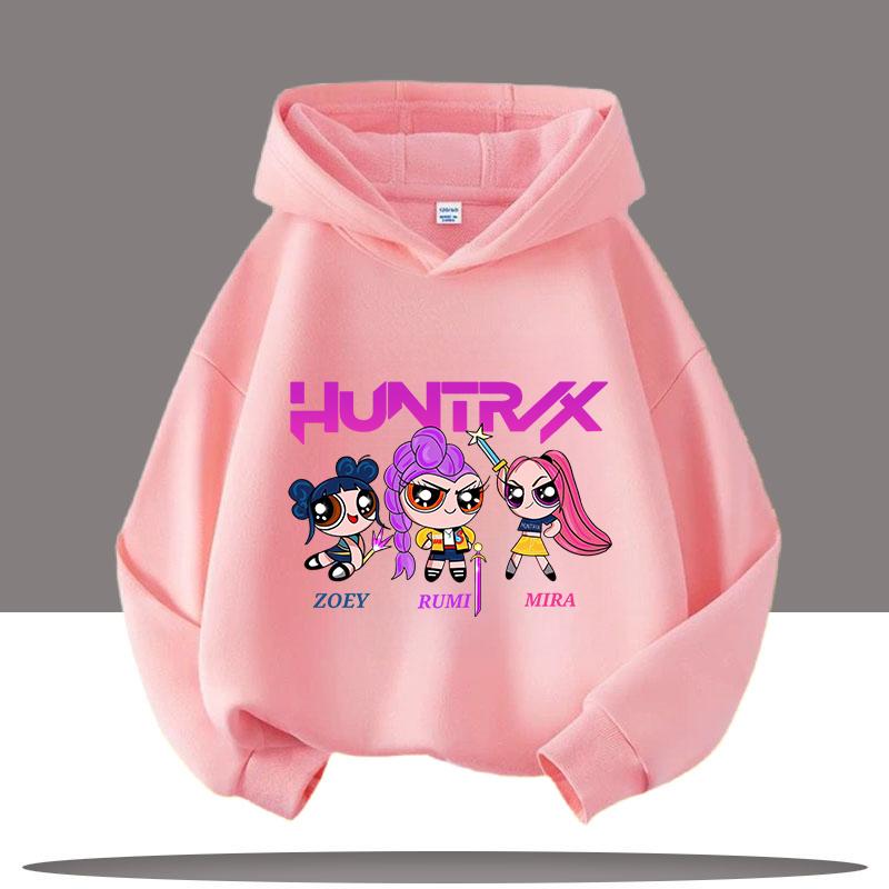 2025 Brand New Hip Hop KPop Demon Hunter Hoodie Fashion Girl Trend Korean Style Long Sleeve Warm Kids Street Sports Clothing