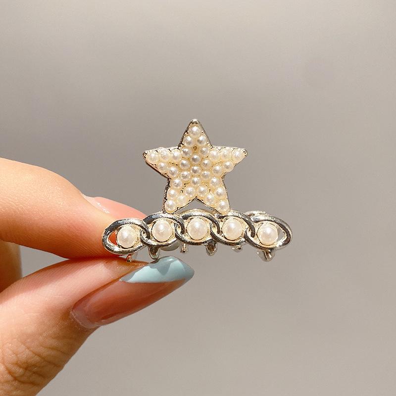 Mini Pearl Hair Claw For Women Girls Retro Flower Crab Claw Clip Small Hairpins Hair Crab Girl Hair Accessories