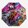 Monster High S Automatic Opening and Closing, 8 Rib Structure Portable Umbrella, Suitable for Men and Women In All Seasons  Perfect Gift for