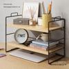 Desktop Storage Rack & Minimalist Dining Table with Multi-Layer Organizer