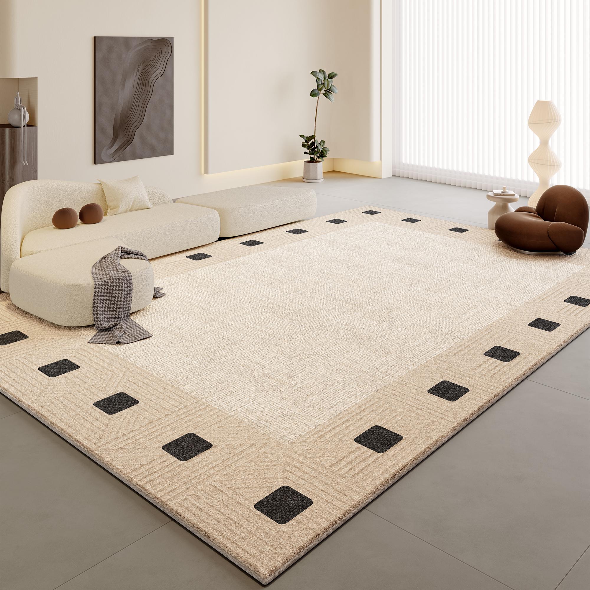 

Улучшенный Материал Ковер Гостиная Кремовый Домашний Декор Диван Легкая Роскошь Премиальное Ощущение Утолщения Коврики для Спальни 40X60CM(1.3X2FT