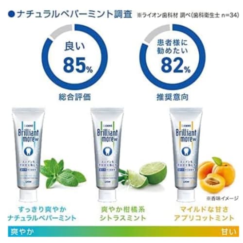 Brilliant More Whitening Dental Paste, Citrus Mint (90g) Brilliant More W Dental Exclusive Whitening Original Logo Packaging