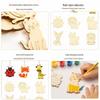 Handmade Wooden Animal & Insect Pendants for Kids' DIY Painting and Graffiti Projects