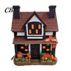 Veilleuse Ton Chaud Citrouilles Lumineuses Vintage Cottage, Figurine Manoir Lumineux Halloween, Décor Intérieur, Décoration Cheminée Automne Table Squelettique