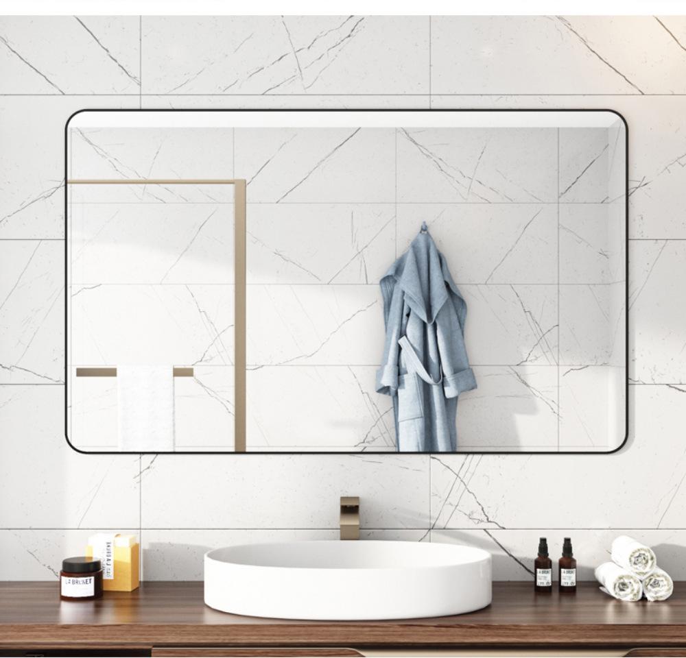 Self-Adhesive Wall-Mounted Bathroom Mirror for Makeup