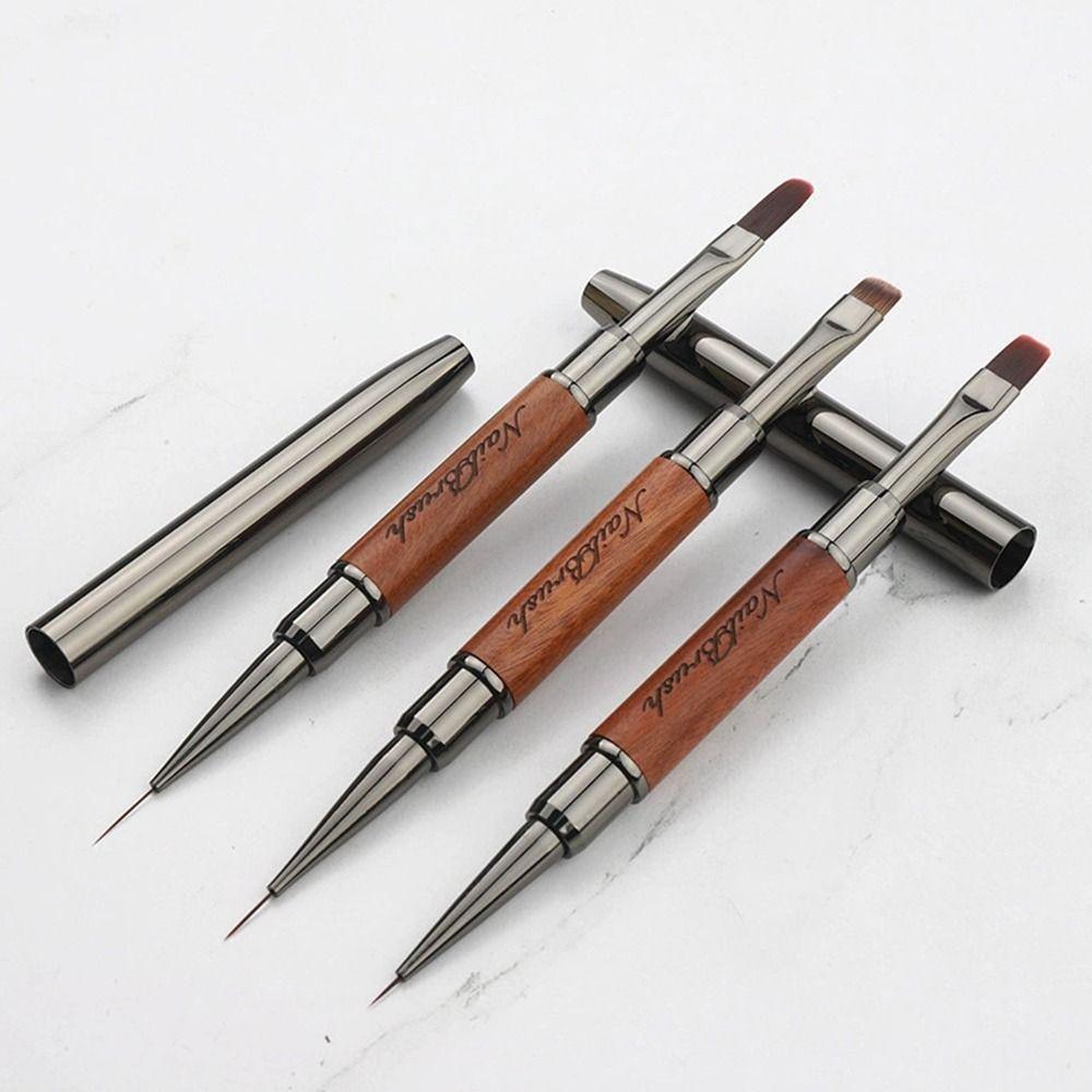 Professional Nail Liner Brush Sandalwood Pole Nail Art Phototherapy Pen Nail Painting