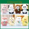 Rabbit Keychain Cute Cartoon Deer Duck Panda Child Backpack Plush Doll Pendant