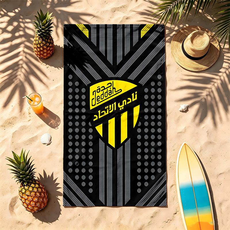 Ittihad Club (5) Theme Beach Towel Sand Resistant Soft And Comfortable Suitable For The Pool Camping Yoga And Diving A Travel Essential