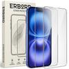 2x Tempered Glass for iPhone 16, ERBORD 9H Hard Glass, Glass