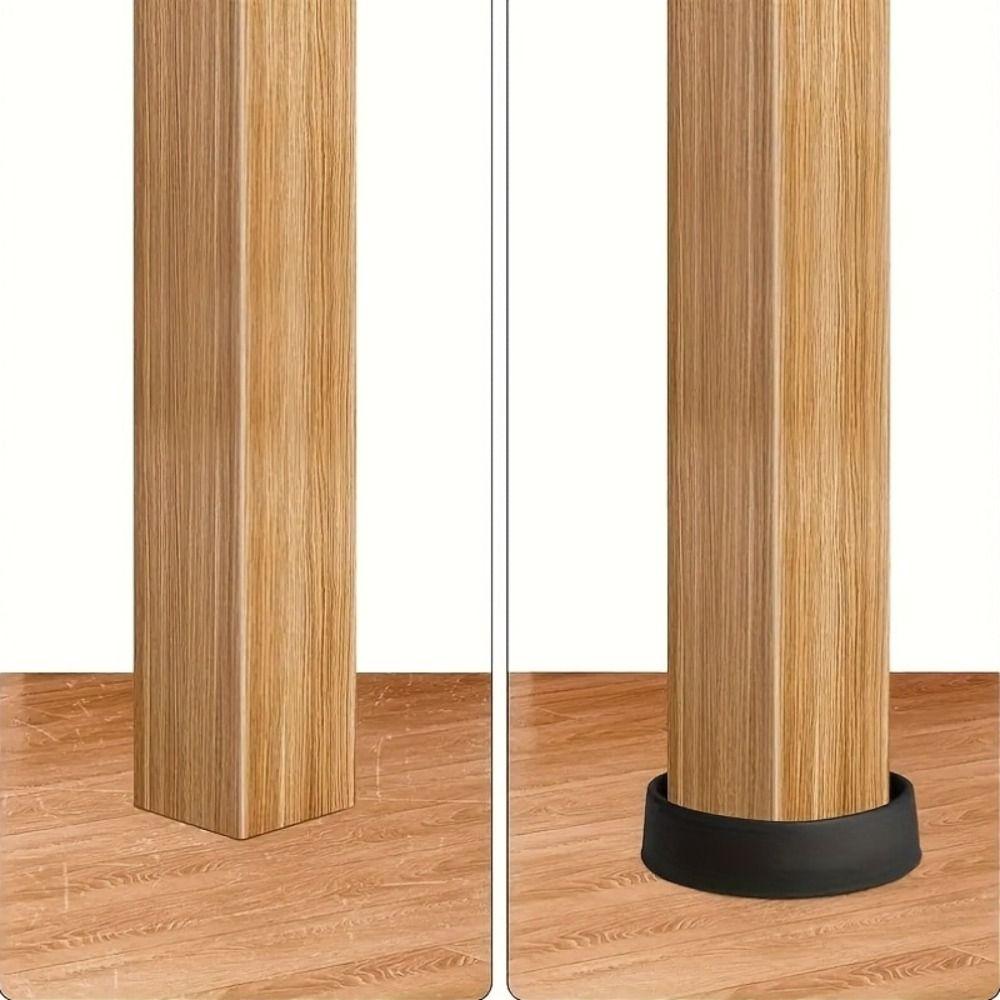 Rubber Material Non Slip Caster Cups Round Shape Furniture Heightening Pads  Table Cabinet