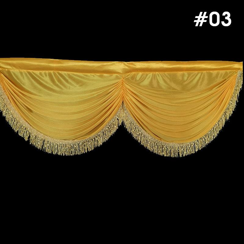5M Wedding Party Background Drapes Valance Panel Hotel Backdrop Curtain Swag Stage Decor Curtain Head Drapery Ice Silk Swag