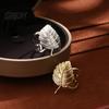 Alloy Scarf Buckle for Coats Leaf Silk Ring And Slides Women, Metal T-shirt Daily Commuting Accessory Ties Clip with Faux Pearls Embellishment Shawl,