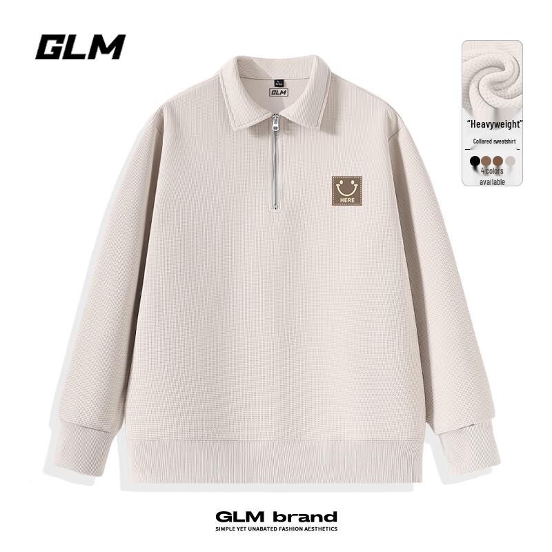 

GLM Men s Faux Cotton Half-Zip Polo Sweatshirt M