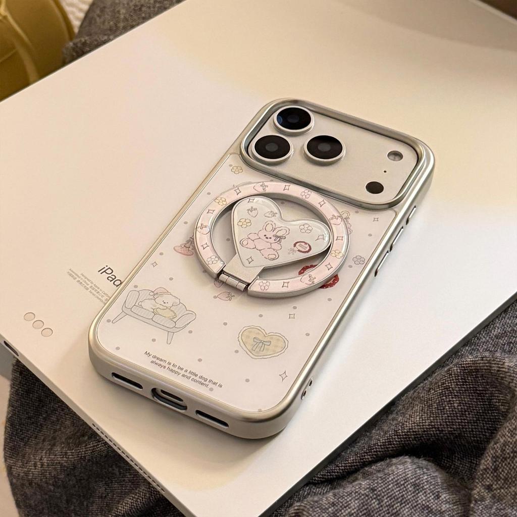 Cute Bunny Magnetic Phone Case for iPhone 16, iPhone 17, and iPhone 17 Pro Max