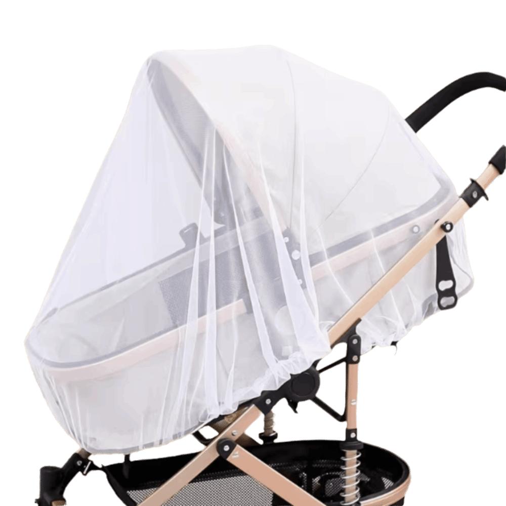 Windproof Sunshade Insect Shield Net Full Coverage Baby Stroller Mesh Cover Safe Protection белый