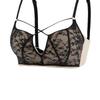Lace V-Neck Wireless Push-Up Bra With Crisscross Straps