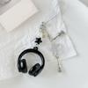 Vibrant Headphone Charm Keychain Keyring Phone Chain Featuring Musical Notes For Birthday Presents and Decorations