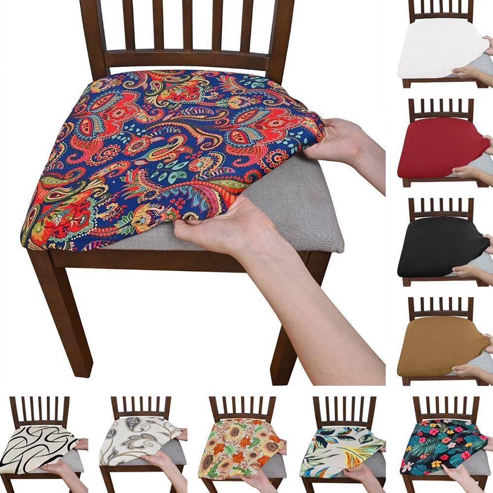 4Pcs Universal Stretch Chair Seat Cover Washable Dirt-resistant Chair Slipcover  Office