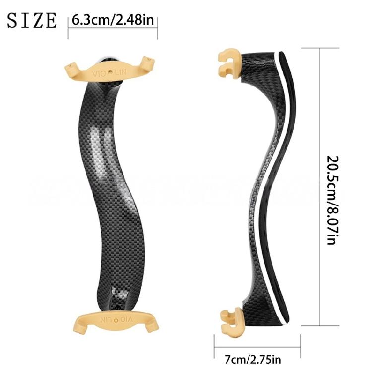 Violin Accessory Adjustable Shoulder Rest with Shockproof Silicone Feet Soft Sponge Cushion for Optimal Resonance