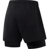 Li-Ning Solid Color Versatile Comfortable Breathable Two-In-One Sports Shorts Men shorts Black YKSU203-1