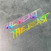1PC Laser THE BEAST Motorcycle Stickers Waterproof for Fuel Tank Racing Helmet Scooter Body Car Window Universal Vinyl Decals