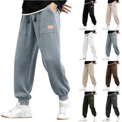 Men'S Jogging Pants Casual Workwear Pants Drawstring Elastic Waistband Pants