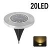 8LED Solarenergie Scheibenleuchte Außen Garten Solar Untergrundleuchte Deckleuchte Scheinwerfer Eingebaute Solar LED Lampe Gartendekoration