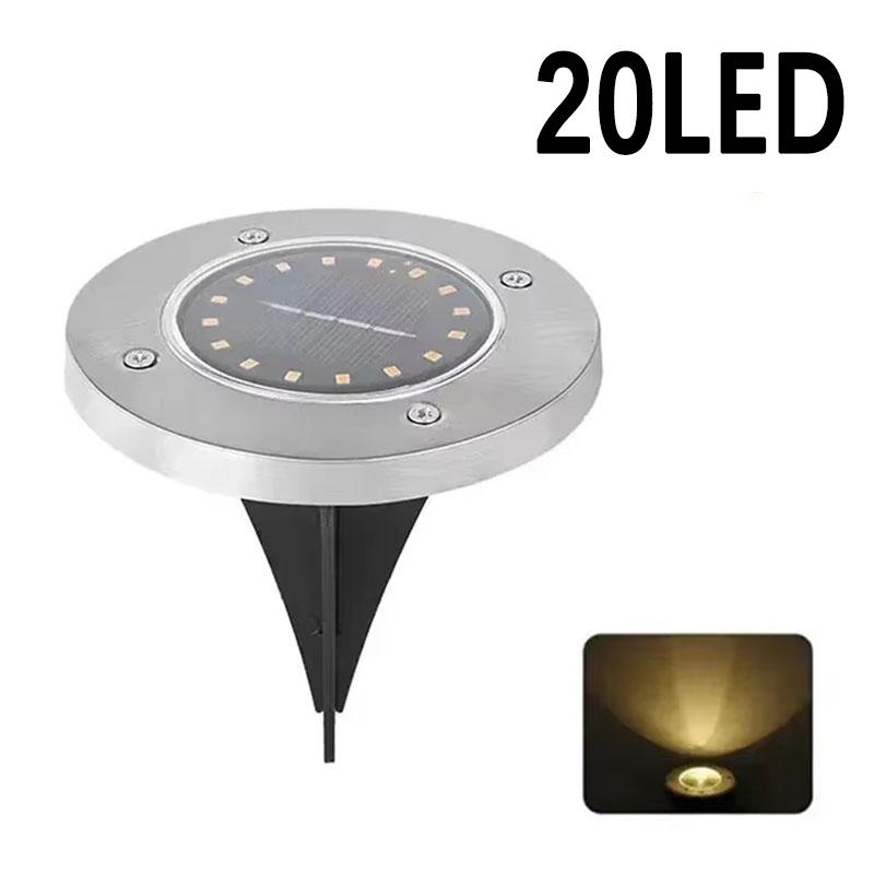 8LED Solarenergie Scheibenleuchte Außen Garten Solar Untergrundleuchte Deckleuchte Scheinwerfer Eingebaute Solar LED Lampe Gartendekoration